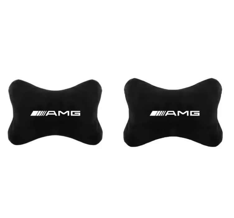 Mercedes-Benz AMG 2PC Premium Car Headrest Neck Support Pillow