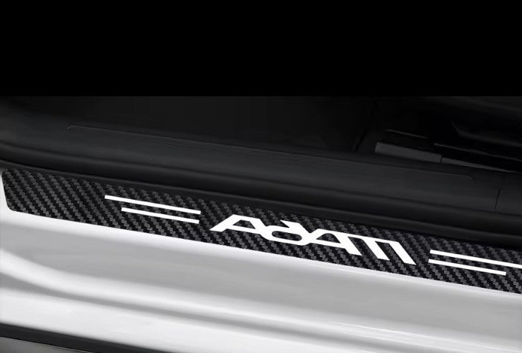 4pcs Carbon Fibre Effect Car Door Sill Protective Strips For Vauxhall Adam