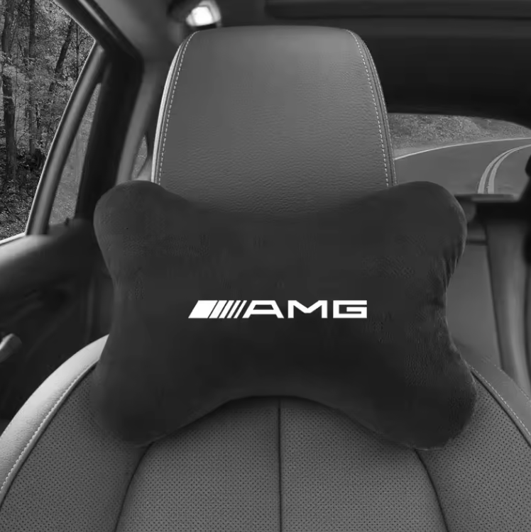 Mercedes-Benz AMG 2PC Premium Car Headrest Neck Support Pillow