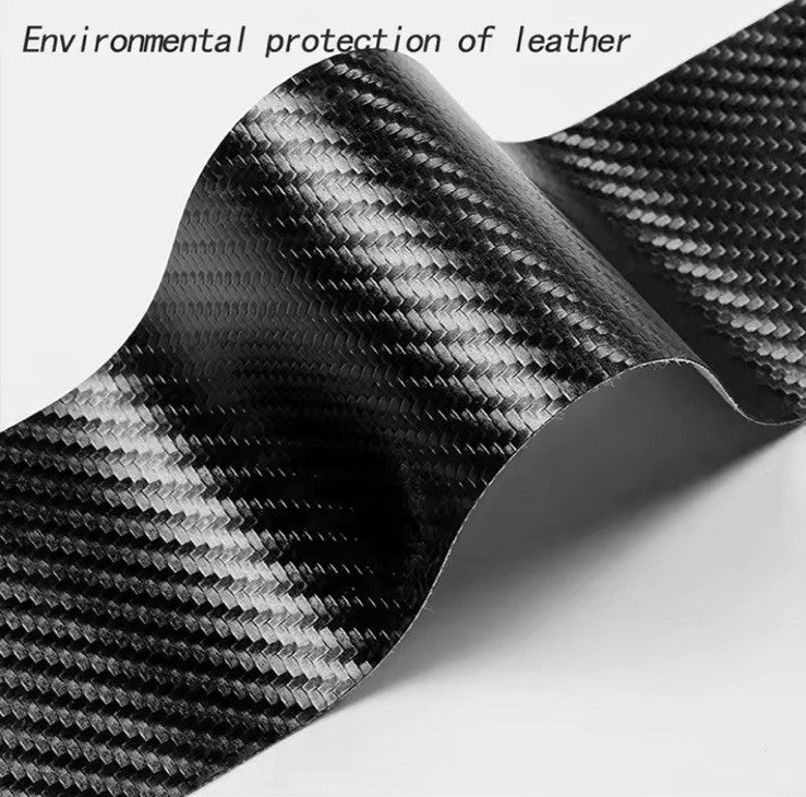 5Pcs Carbon Fibre Adhesive Door And boot Sill Protective Strips For Fiat Panda