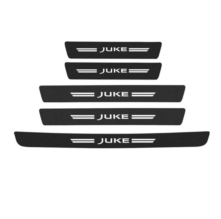 5PCS Carbon Fibre Effect Car Door Sill Protective Strips For Nissan Juke