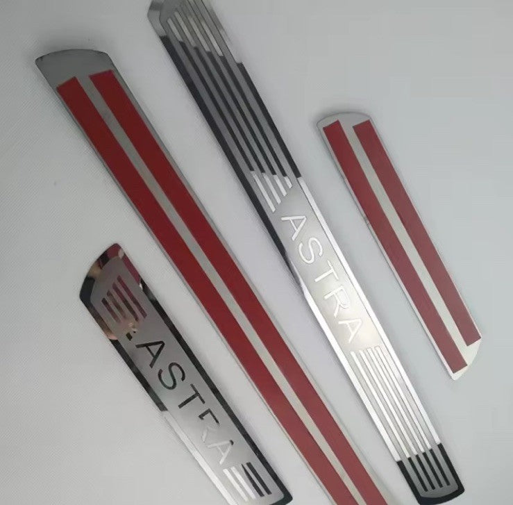 4Pcs Stainless Steel Door Sill Protective Scuff Plates For Vauxhall Astra