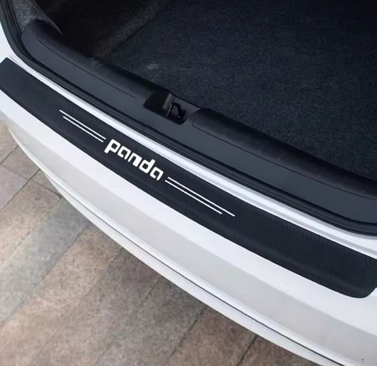 5Pcs Carbon Fibre Adhesive Door And boot Sill Protective Strips For Fiat Panda