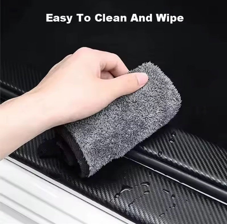4pcs Carbon Fibre Effect Car Door Sill Protective Strips For Kia Sportage