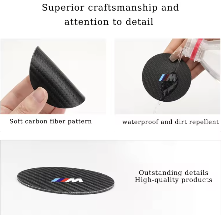 Carbon Car Coaster Mat For BMW M Sport M2 M3 M4 M5 M6 X3 X6 E46 E90 E60 F10 F30