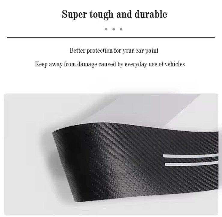 4PCS Skoda VRS Door Sill Carbon Fibre Protector Octavia Fabia Universal Fit