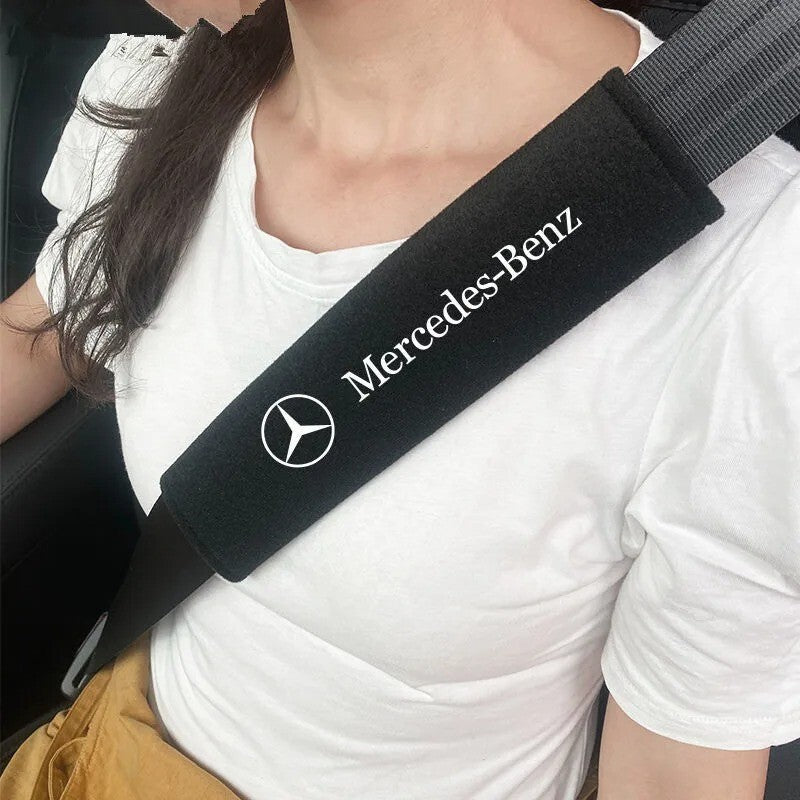 2PCS Seat Belt Shoulder Pad for Mercedes Benz AMG W108 W124 W126 W140 W168