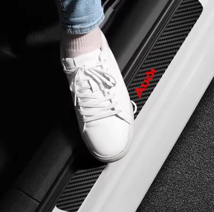 12Pcs Car Door Handle And Door Sill Protective Decal For Audi