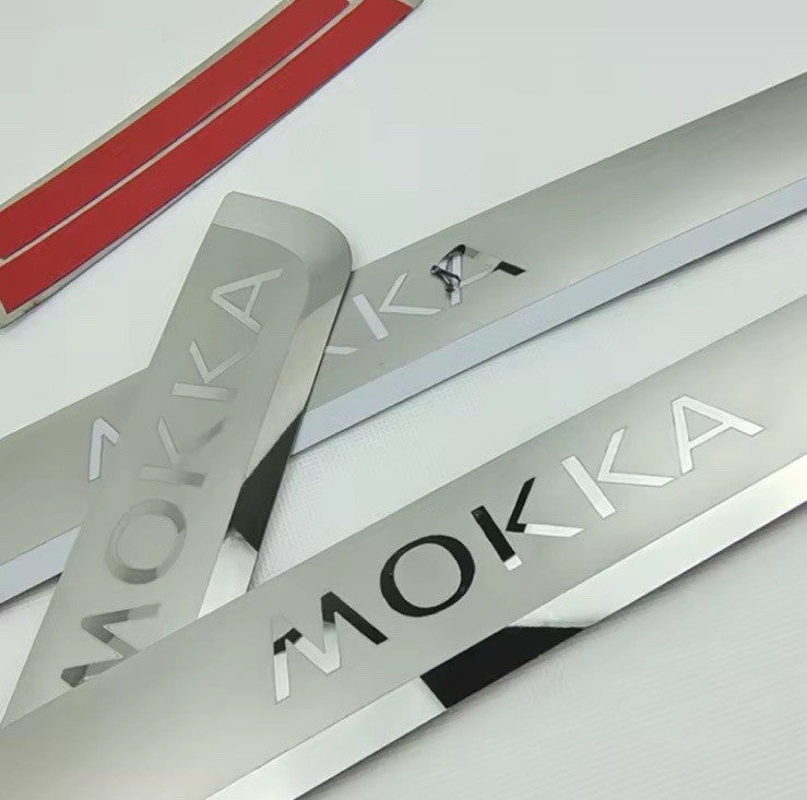 4Pcs Stainless Steel Door Sill Protective Scuff Plates For Vauxhall Mokka