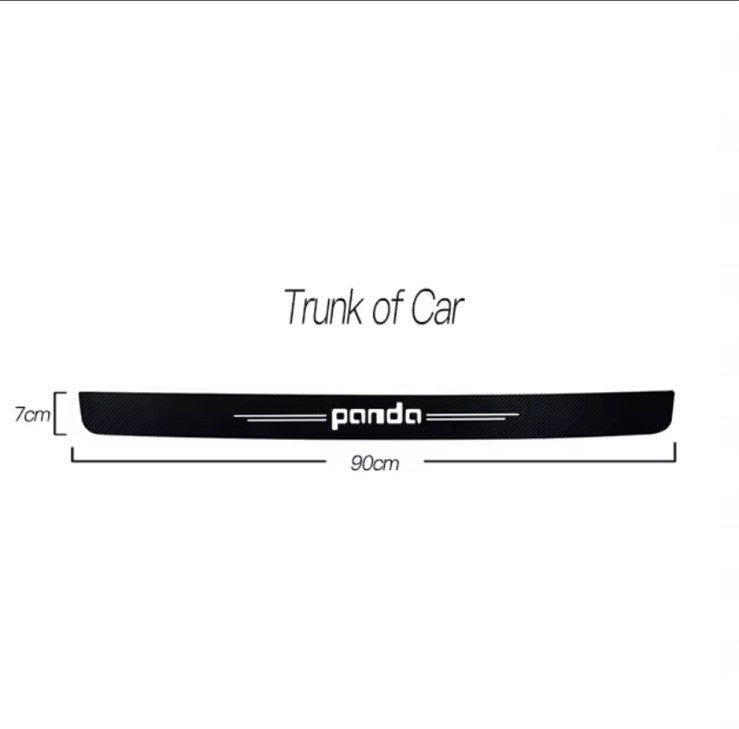 5Pcs Carbon Fibre Adhesive Door And boot Sill Protective Strips For Fiat Panda