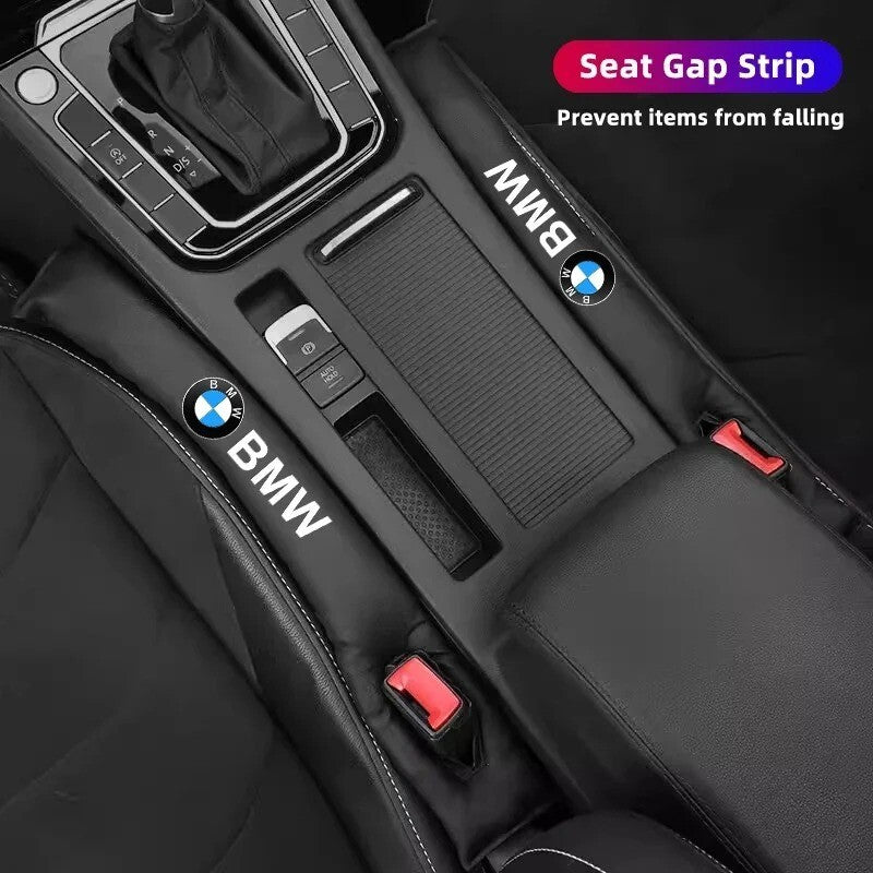 2PC Car Seat Gap Filler Leak Proof Cushion Strips For BMW X1 X3 X5 X7 G20 F30
