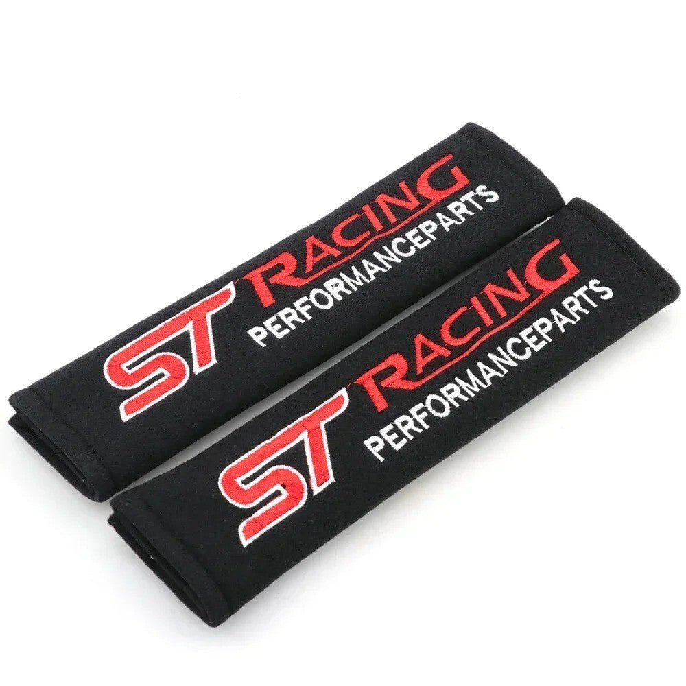 2PCS ST Racing Seatbelt Cover Shoulder Pads For Ford Fiesta Focus Puma ST