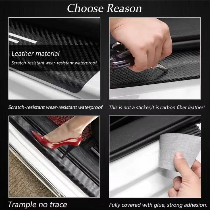 4pcs Car Door Sill Protective Strips For Renault Clio