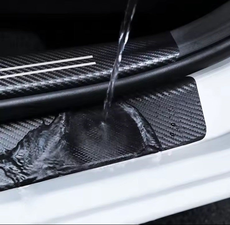 4PCS Carbon Fibre Effect Car Door Sill Protective Strips For Ford ST Line