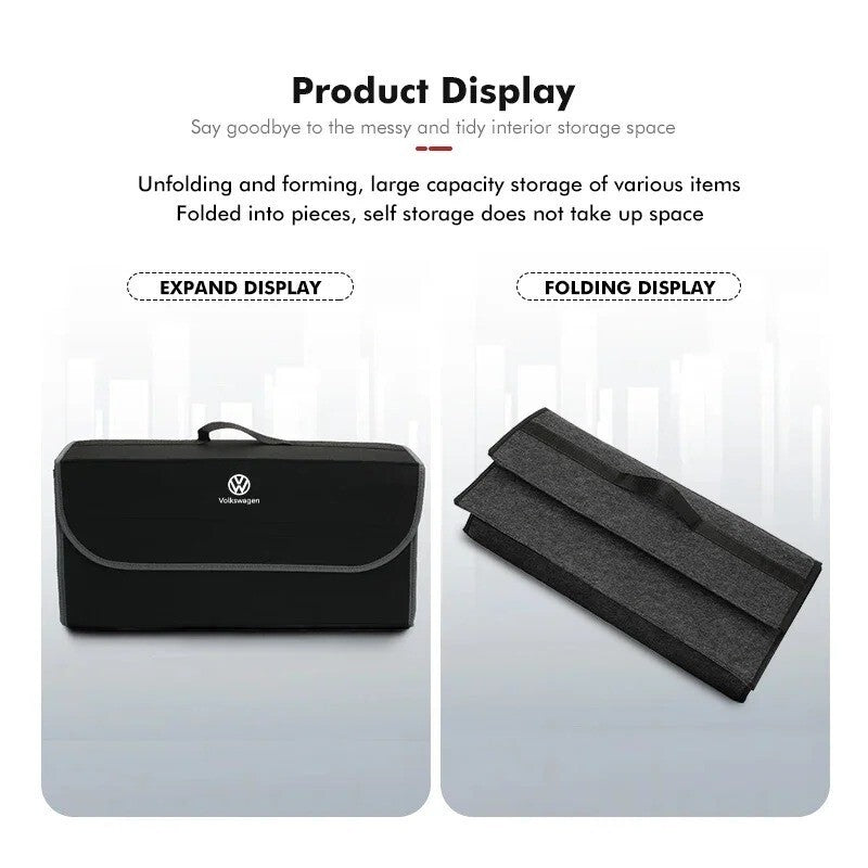 Foldable Car Trunk Organizer Storage Box for VW Passat Golf Tiguan Polo