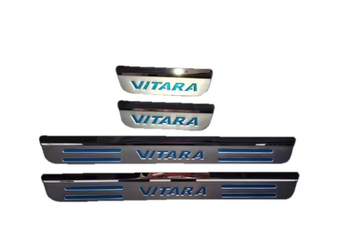 4Pcs Stainless SteelDoor Sill Protective Scuff Plates For Suzuki Vitara