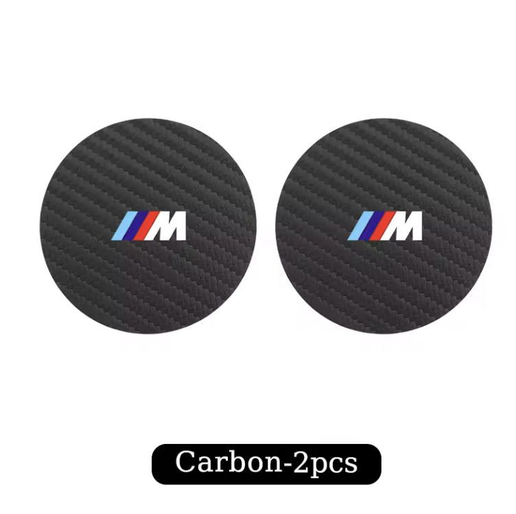 Carbon Car Coaster Mat For BMW M Sport M2 M3 M4 M5 M6 X3 X6 E46 E90 E60 F10 F30