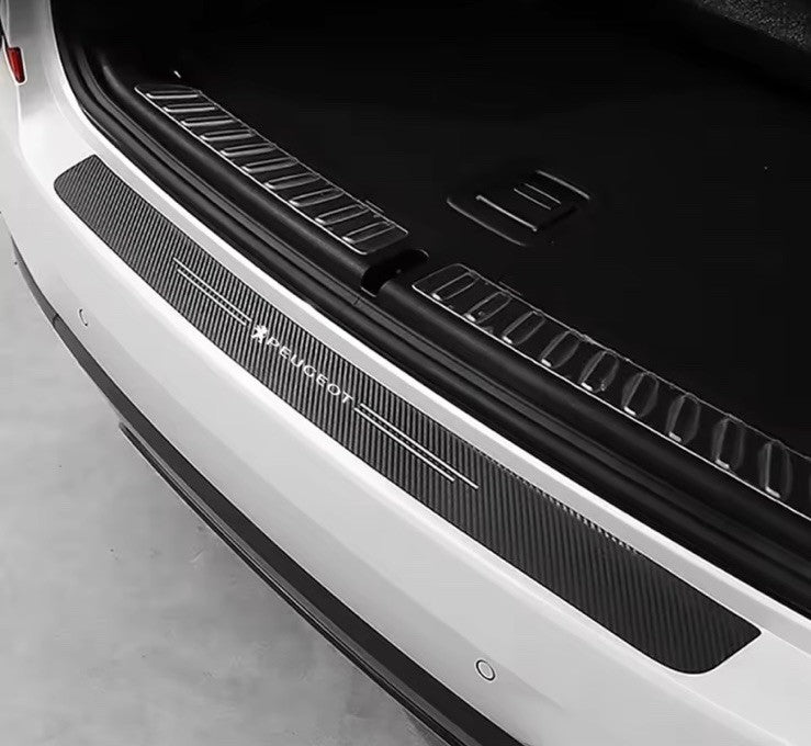 4PCS Carbon Effect Car Door Sill Protector Stickers for Peugeot