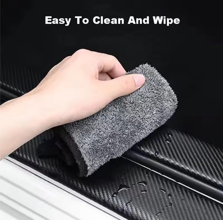 4PC Carbon Fiber Door Sill Protector for Ford ST