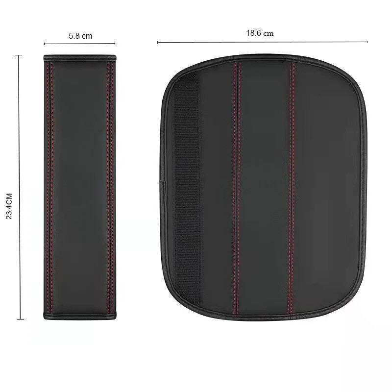 2PCS Nappa Leather Seat Belt Covers for Audi S Line A3 A4 A5 A6 A7 A8 S3 S4