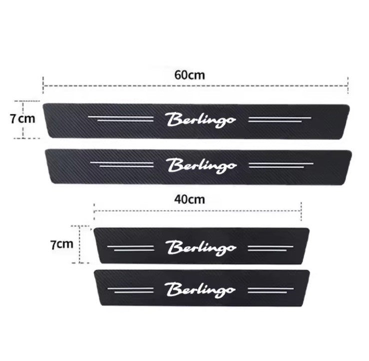 4pcs Car Door Sill Protective Strips For Citroen Berlingo