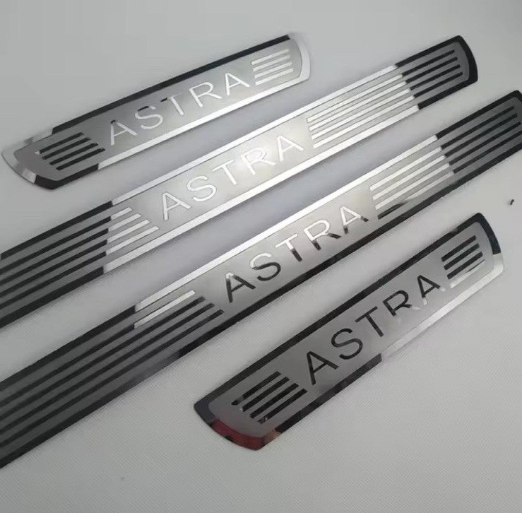 4Pcs Stainless Steel Door Sill Protective Scuff Plates For Vauxhall Astra