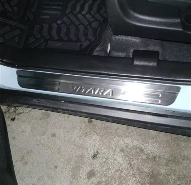 4Pcs Stainless SteelDoor Sill Protective Scuff Plates For Suzuki Vitara