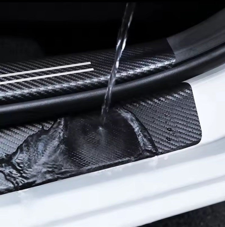 4Pcs Car Door Sill Protector ​Carbon Fibre Finish For Audi