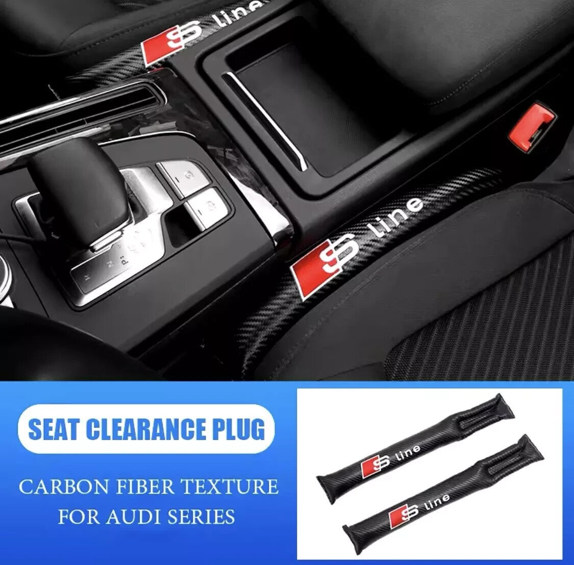 Car Seat Gap Filler Pad Anti-Leak for Audi A3 A4 A5 A6 A7 A8 Q2 Q3 TT RS3 RS4