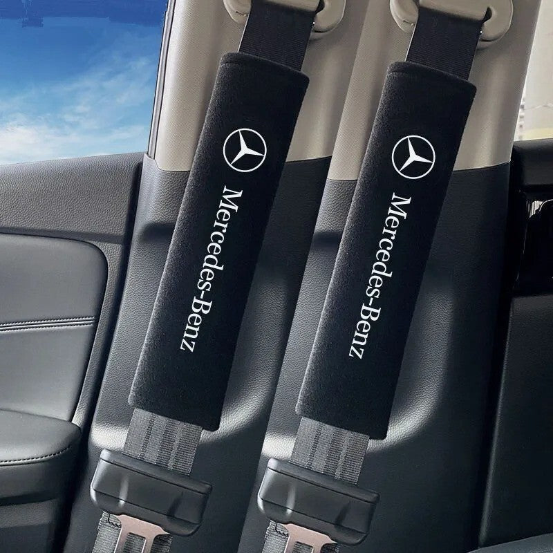 2PCS Seat Belt Shoulder Pad for Mercedes Benz AMG W108 W124 W126 W140 W168