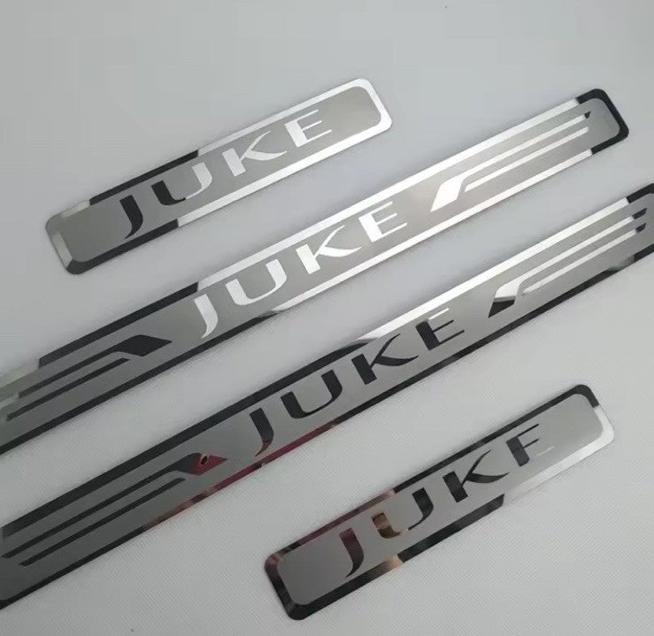 4Pcs Stainless Steel Door Sill Protective Scuff Plates For Nissan Juke