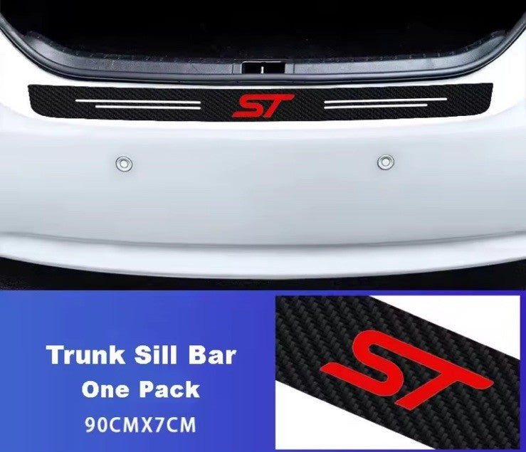 4PC Carbon Fiber Door Sill Protector for Ford ST
