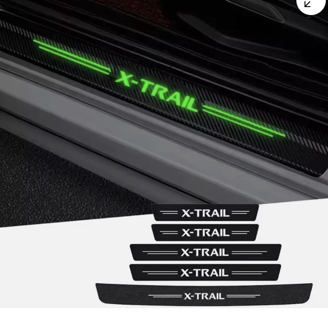 5PC Luminous Door Sill Protector Sticker for Nissan X-Trail