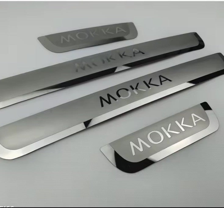 4Pcs Stainless Steel Door Sill Protective Scuff Plates For Vauxhall Mokka