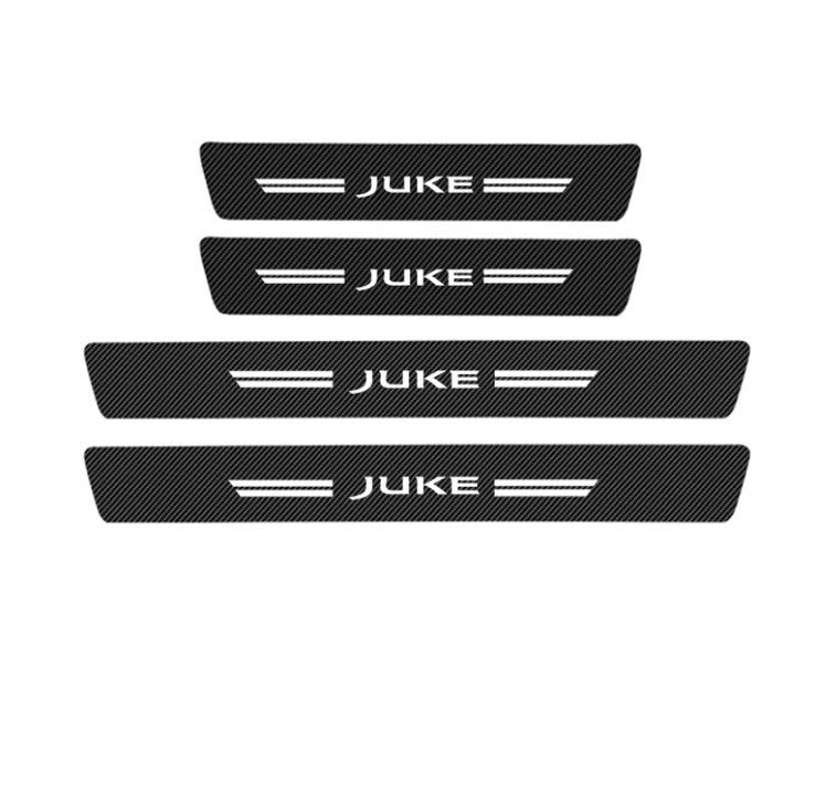 4pcs Carbon Fibre Effect Car Door Sill Protective Strips For Nissan Juke