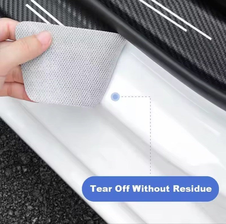 4PC Carbon Fiber Door Sill Protector for Ford ST