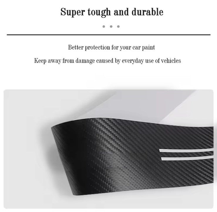 4PCS Carbon Fibre Effect Car Door Sill Protective Strips For Peugeot 3008