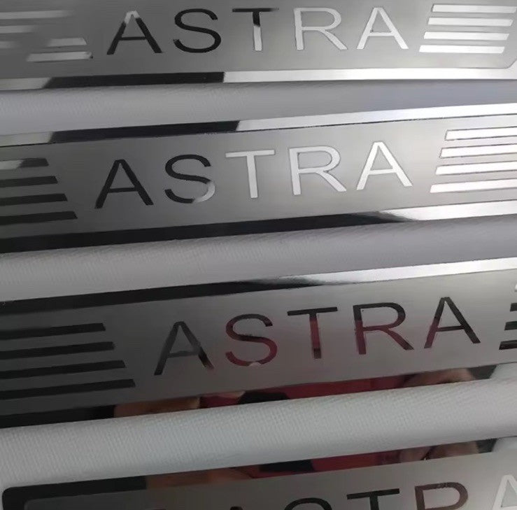 4Pcs Stainless Steel Door Sill Protective Scuff Plates For Vauxhall Astra
