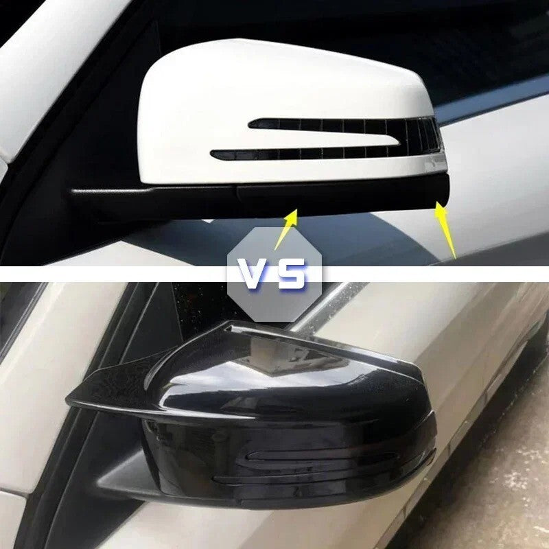 Gloss Black Blade Style Wing Mirror Caps Covers for Mercedes A B C CLA E GLA Cla
