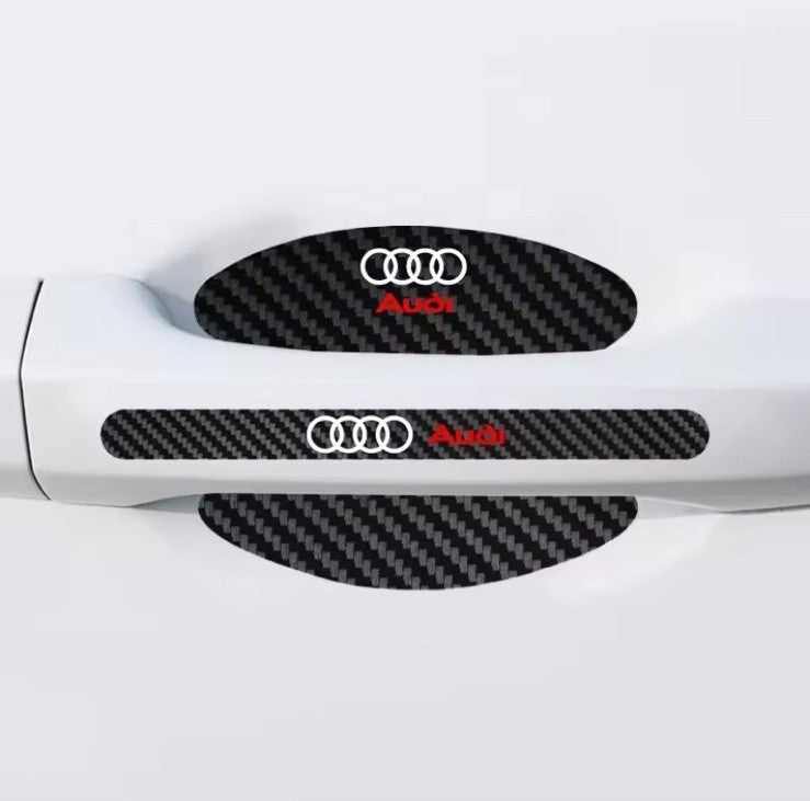 12Pcs Car Door Handle And Door Sill Protective Decal For Audi
