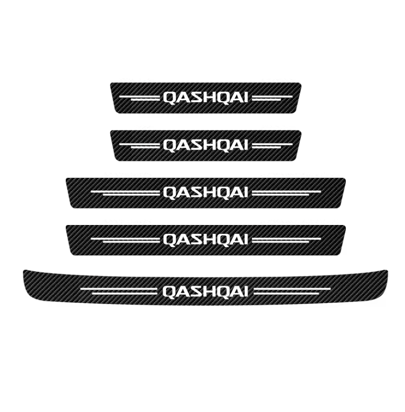 5Pcs Car Door Sill Protector Stickers for Nissan Qashqai J10 J11 J12 2013–2021
