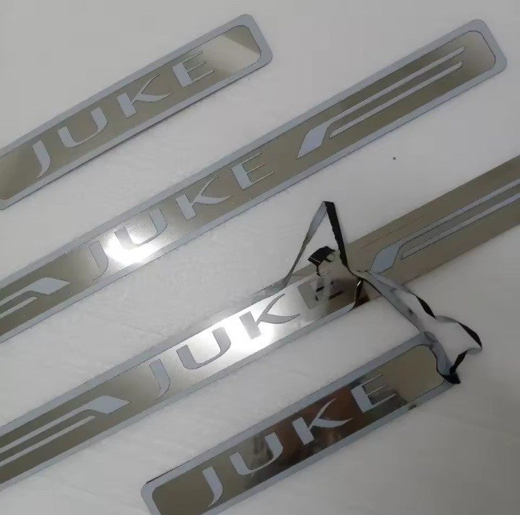 4Pcs Stainless Steel Door Sill Protective Scuff Plates For Nissan Juke