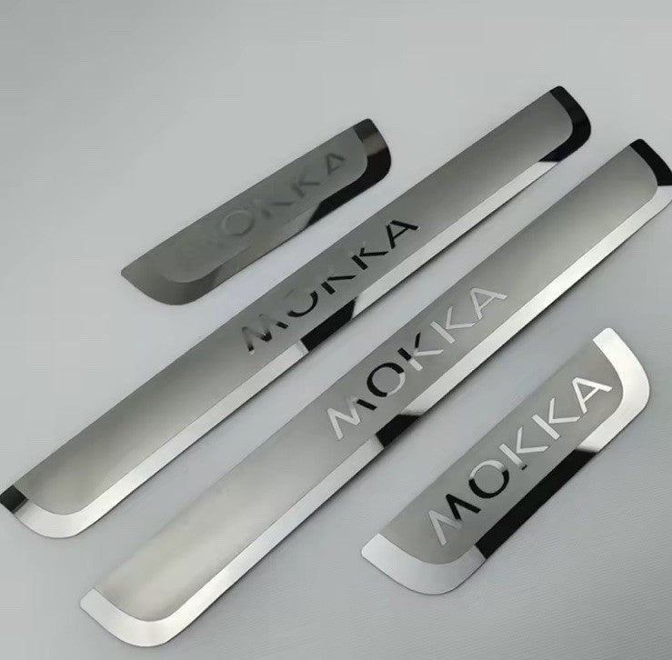 4Pcs Stainless Steel Door Sill Protective Scuff Plates For Vauxhall Mokka