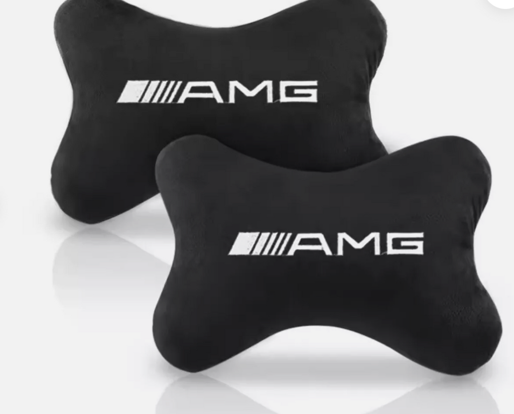 Mercedes-Benz AMG 2PC Premium Car Headrest Neck Support Pillow