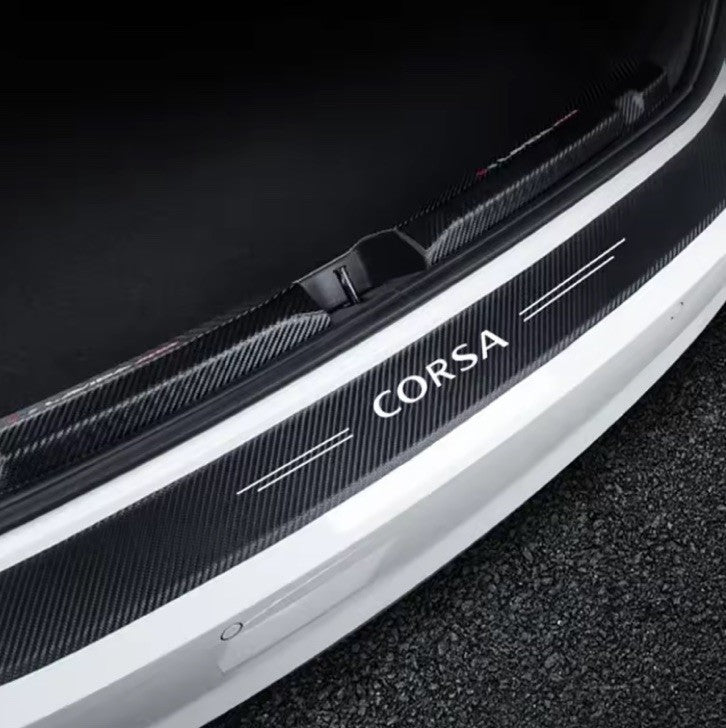 5PC Carbon Fiber Car Door Threshold Protector Strip For Vauxhall Corsa