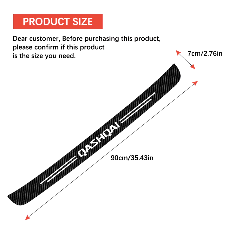 5Pcs Car Door Sill Protector Stickers for Nissan Qashqai J10 J11 J12 2013–2021