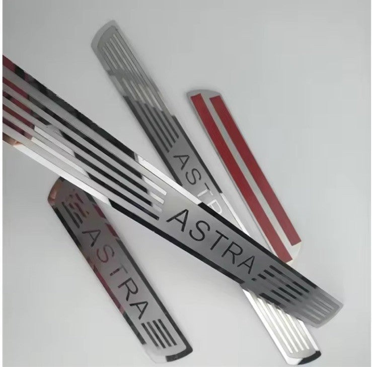 4Pcs Stainless Steel Door Sill Protective Scuff Plates For Vauxhall Astra
