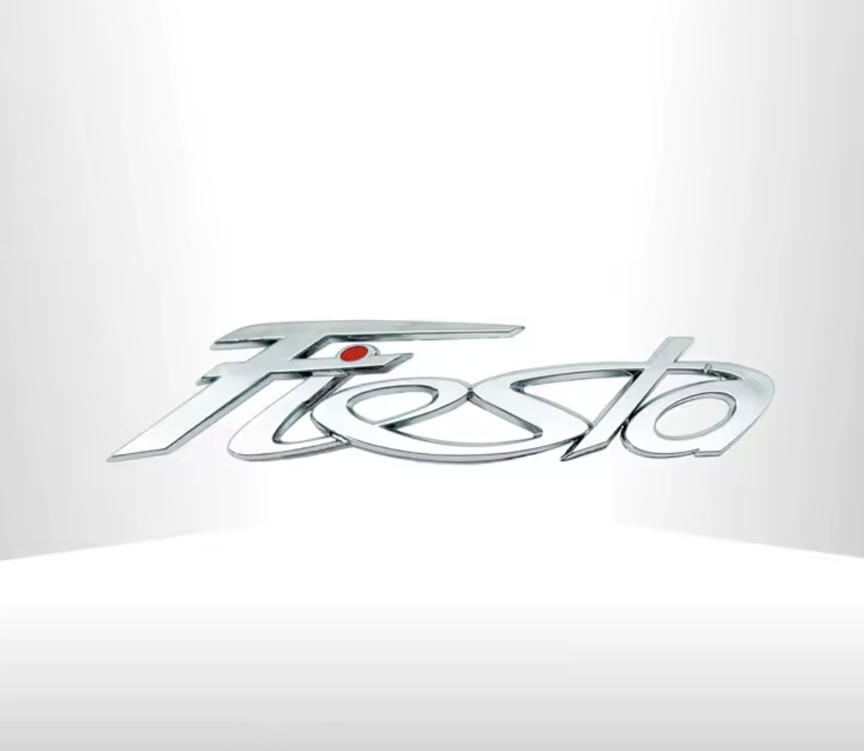 1PC Black Silver Ford Fiesta Emblem Badge Rear Trunk Tail Sticker Car Decal