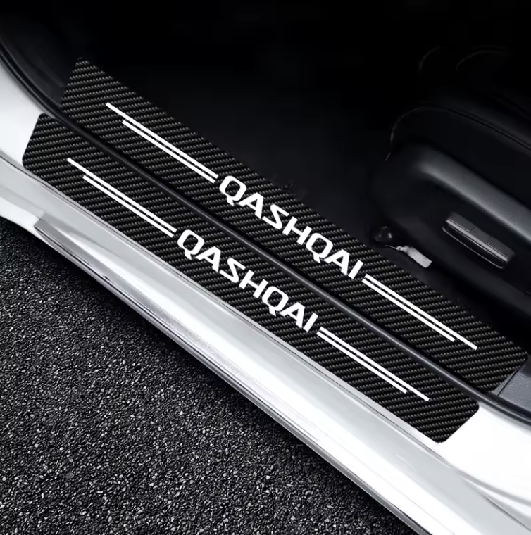 5Pcs Car Door Sill Protector Stickers for Nissan Qashqai J10 J11 J12 2013–2021