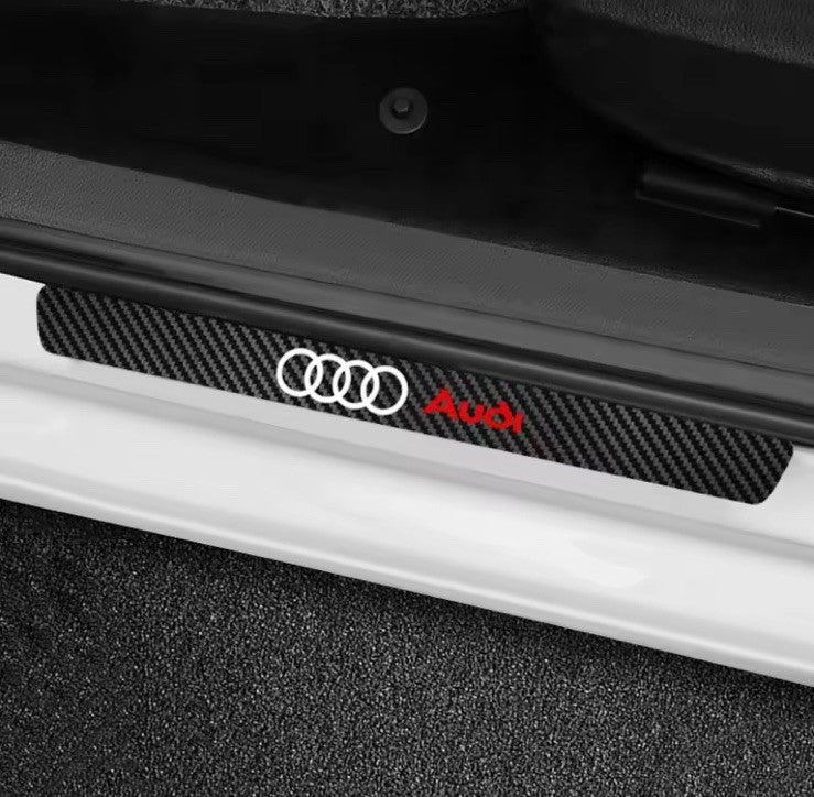 12Pcs Car Door Handle And Door Sill Protective Decal For Audi